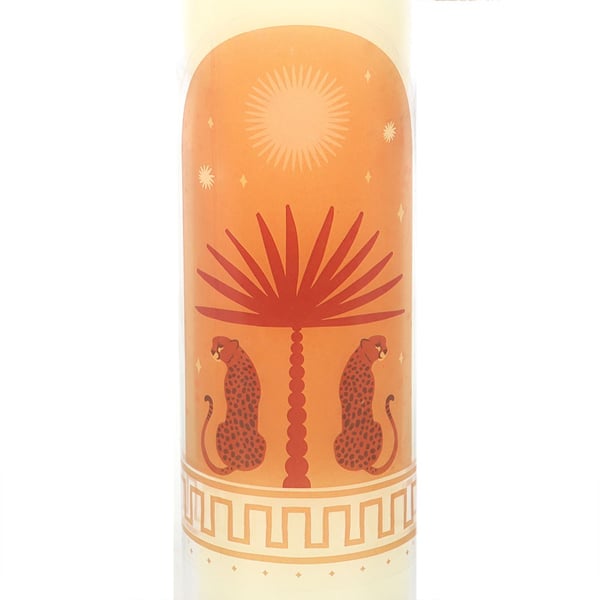 Something Different Sandalwood & Oud Leopard Palm Tube Candle