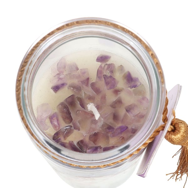 Something Different Selene Amethyst Crystal Tube Candle
