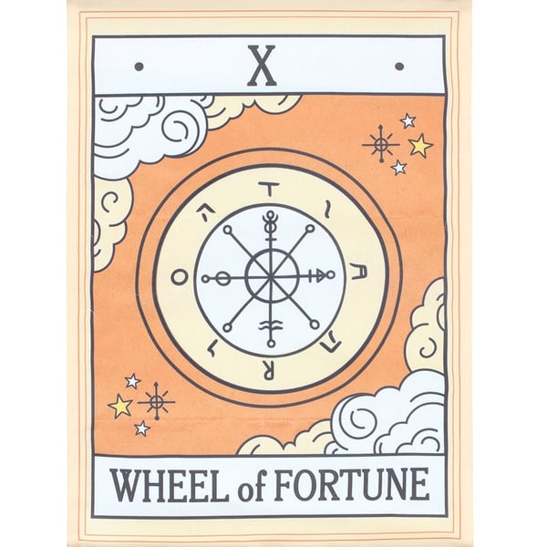 Something Different Onnenpyörä Vintage Tarot Seinävaate