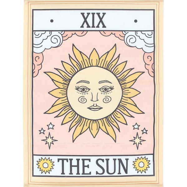 Something Different The Sun Vintage Tarot -seinävaate