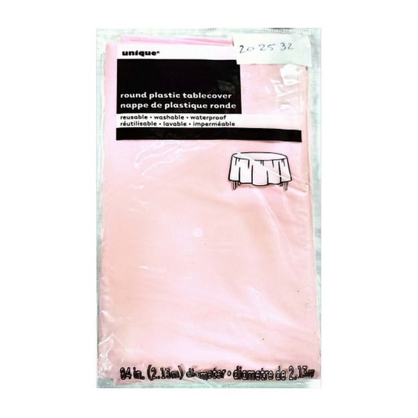 Unique Party Round Plastic Plain Tablecover