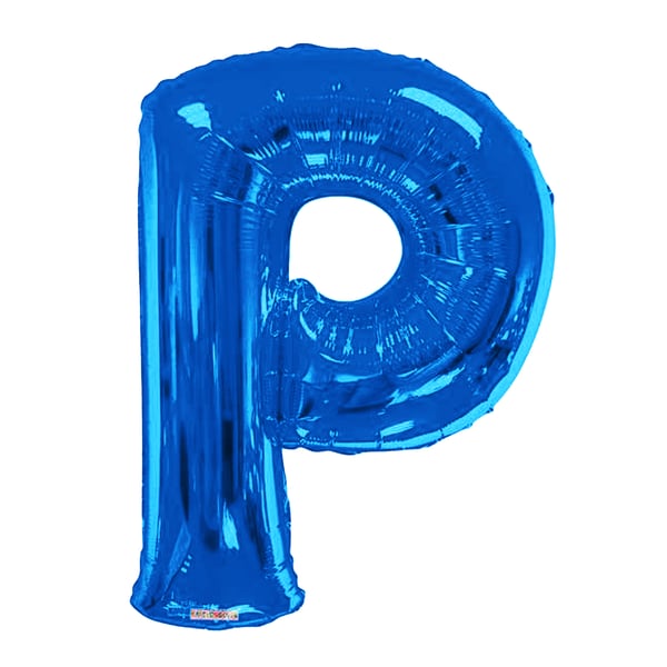 Kaleidoscope 34 Inch Foil Letter Blue Balloon