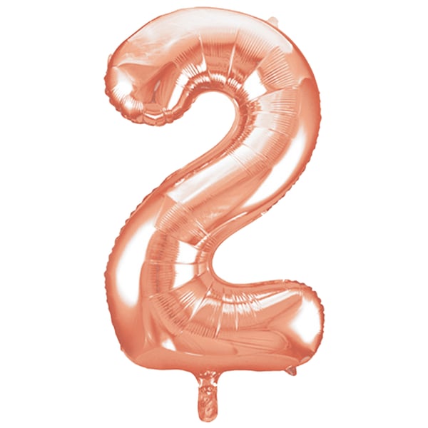 Unique Party 34 Inch Rose Gold Supershape Number Foil Balloon