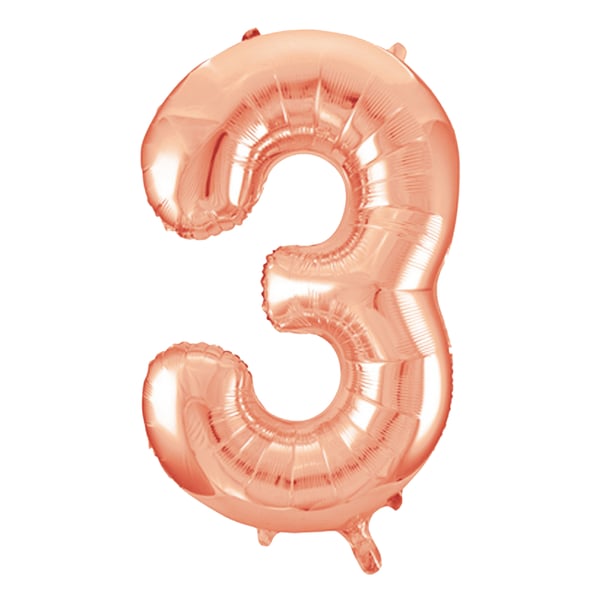 Unique Party 34 Inch Rose Gold Supershape Number Foil Balloon
