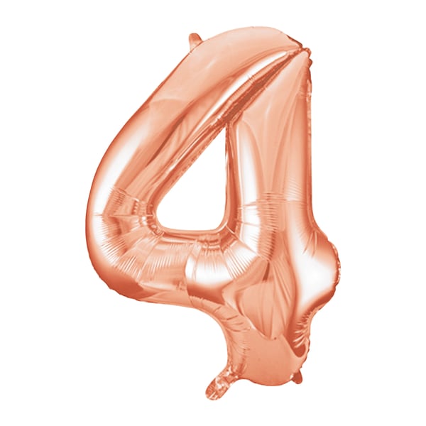 Unique Party 34 Inch Rose Gold Supershape Number Foil Balloon