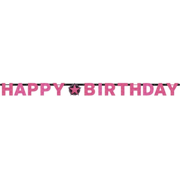 Amscan Prism Pink Happy Birthday Letter Banner