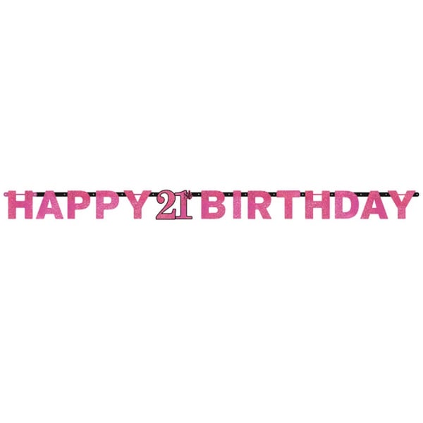 Amscan Prism Pink Happy Birthday Letter Banner