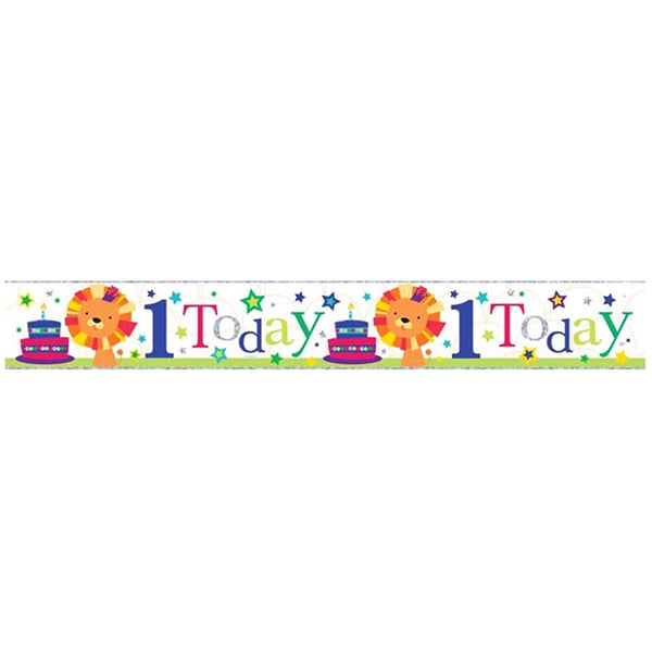 Simon Elvin Age 1 Boys Birthday Foil Banner (6 Pack)