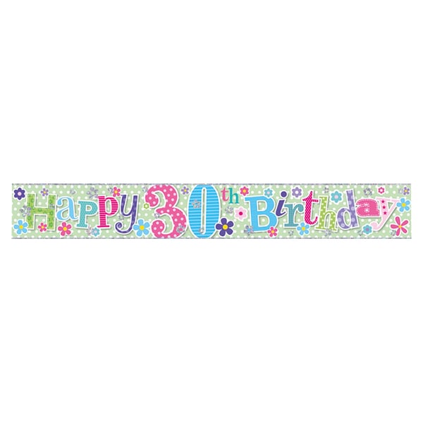 Simon Elvin Kvinde Happy Birthday 2,5 m foliebanner Simon Elvin Kvinde Happy Birthday 2,5 m foliebanner