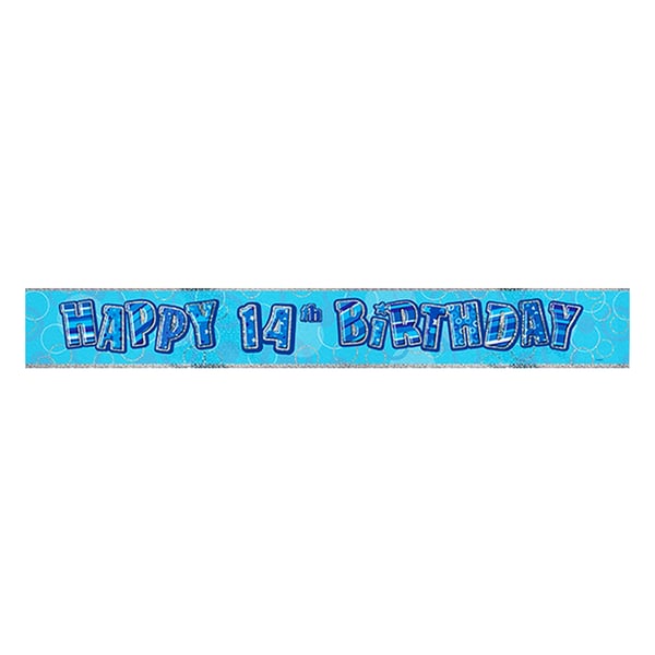 Unique Party Childrens Happy Birthday Glitz Foil Banner