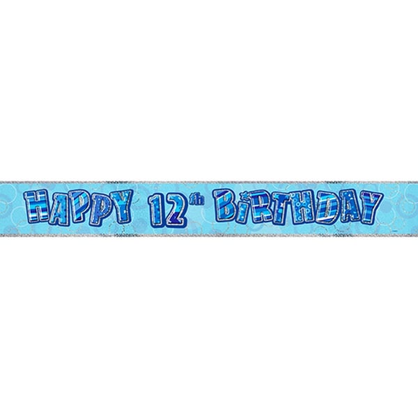 Unique Party Childrens Happy Birthday Glitz Foil Banner