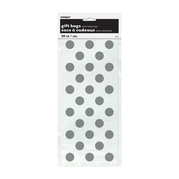 Unique Party Polkadot Cellophane Party Gift Bags (Pack Of 20)