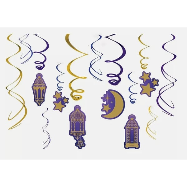 Amscan Swirl Eid Decoration (Pack of 12)
