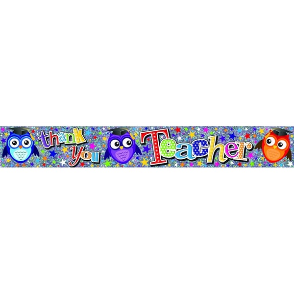 Simon Elvin Foliebanner med tak til læreren (pakke med 6 stk.) Simon Elvin Foliebanner med tak til læreren (pakke med 6 stk.)