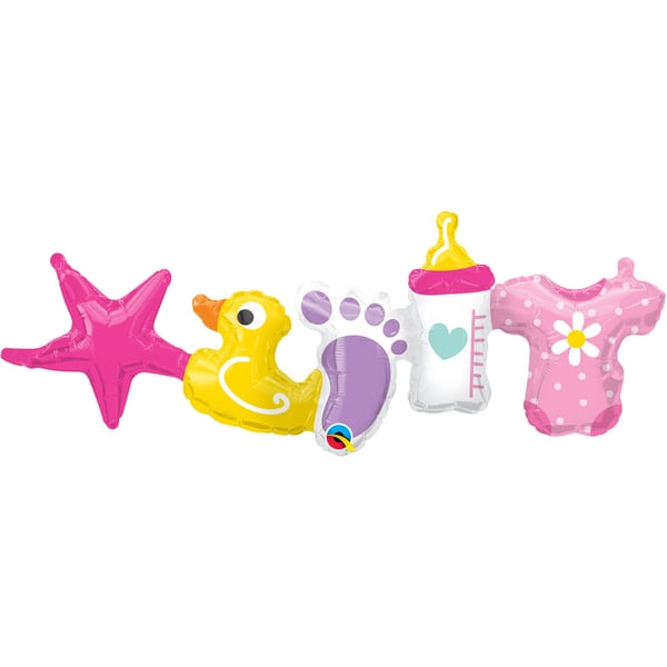 Qualatex Baby Girl Balloon Garland