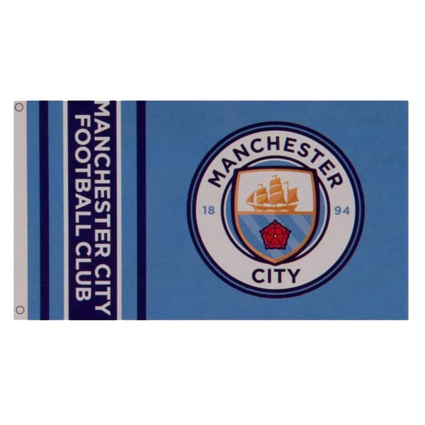 Manchester City FC Ordmærke Crest Flag