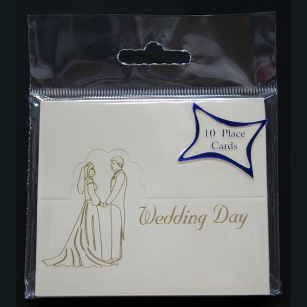 Wedding Day Decorated Placecards (Pack Of 10)