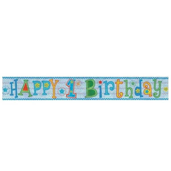 Amscan Foil Holographic 1st Birthday Banner