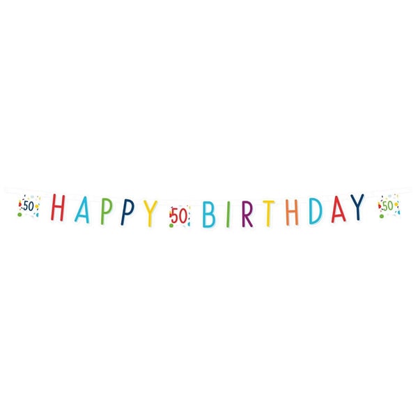 Amscan Brev 50th Birthday Banner Amscan Brev 50th Birthday Banner