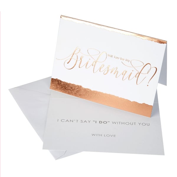 Neviti Card Dipped Bridesmaid Invitations (Pack of 3)