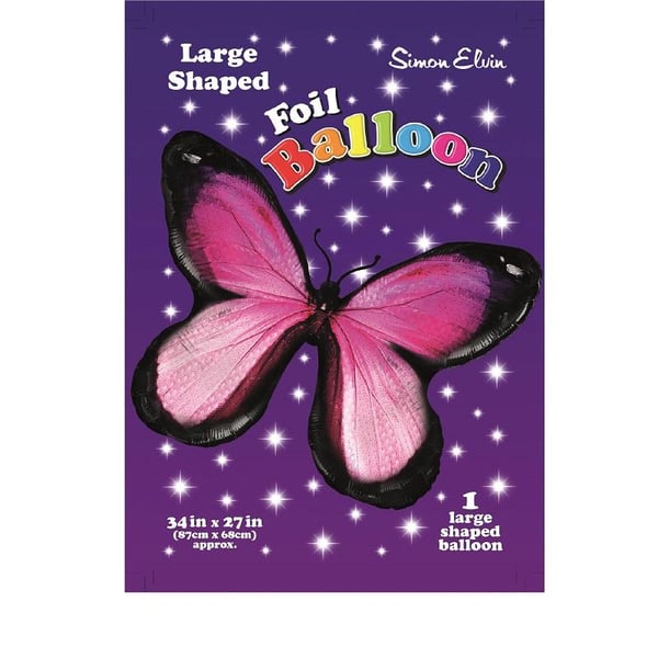 Simon Elvin Butterfly Foil Balloon (Pack Of 6)