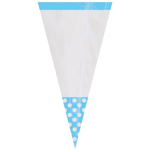 Amscan Polka Dot Plastic Cone Party Bags (Pack of 10)
