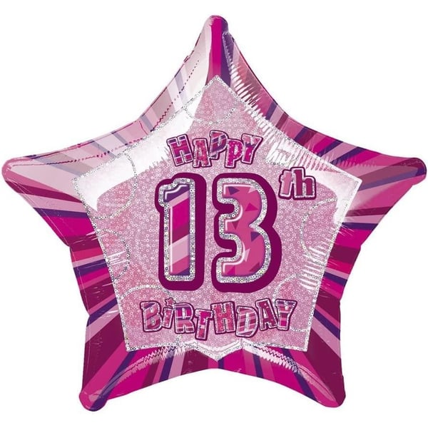 Unique Party Glitz 13th Birthday Foil Balloon