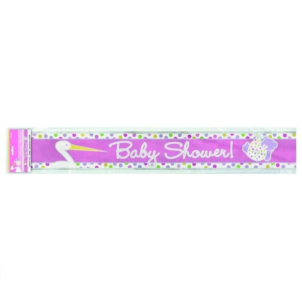 Unique Party Girl Stork Baby Shower Banner