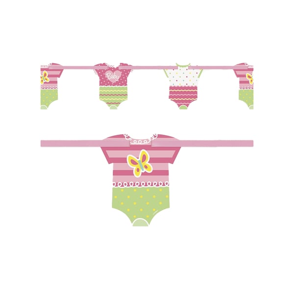 Unique Party Paper Polka Dot Baby Shower Garland