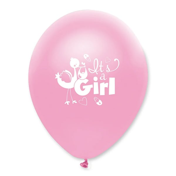 Creative Party It´s A Girl Latex Stork Balloons