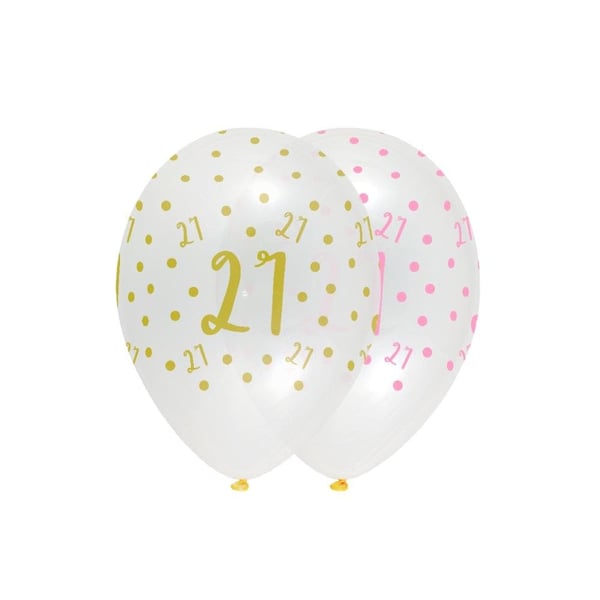 Creative Party Latex 21st Birthday Balloons (Pack of 6)