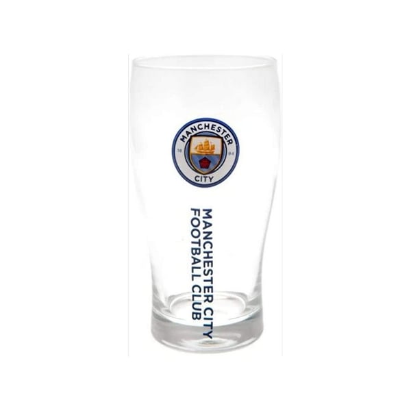 Manchester City FC Official Football Crest Pint Glass
