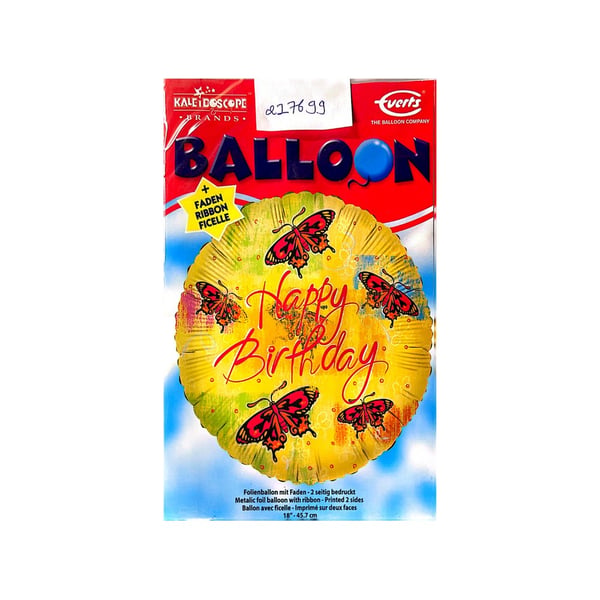 Kaleidoscope Butterflies Happy Birthday Foil Balloon