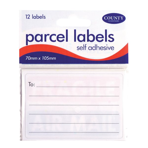 County Stationery Itseliimautuva etiketti (12 kpl:n pakkaus)