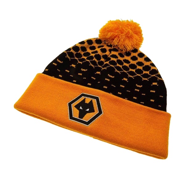 Wolverhampton Wanderers FC Bobble Knitted Cuffed Beanie