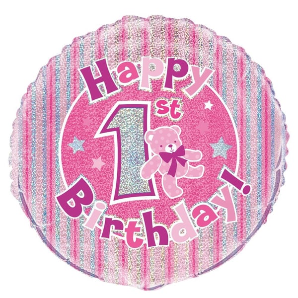Unique Party Prism 1st Birthday Foil Balloon