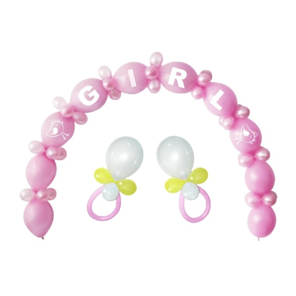 Tyttövauvan Baby Shower -ilmapallosetti (64 kpl)