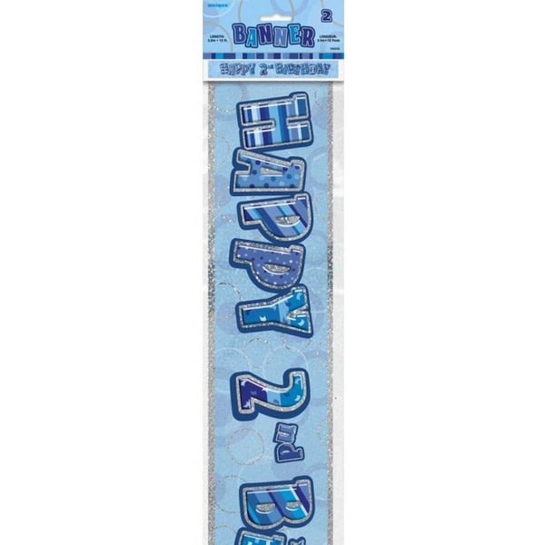 Unique Party Foil Glitz 2nd Birthday Banner