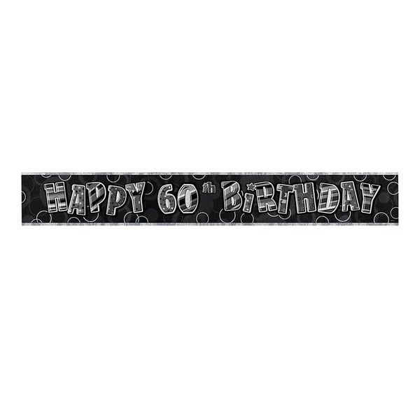 Unique Party Foil 60th Birthday Banner
