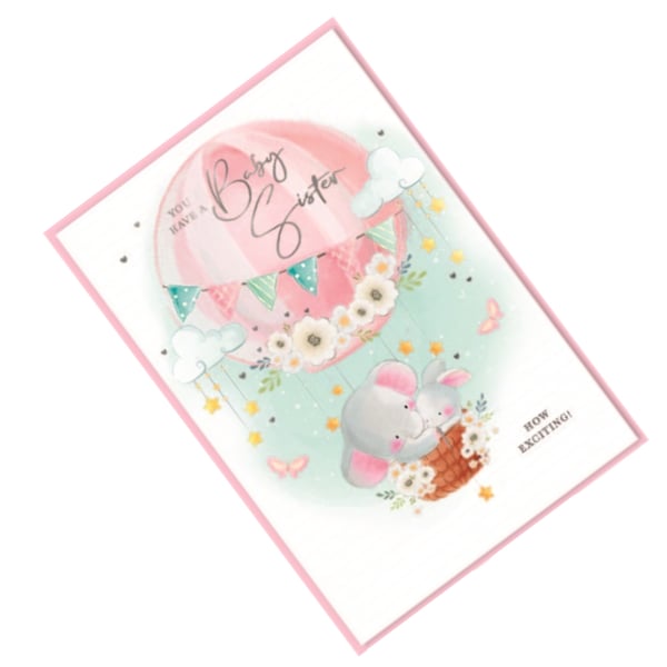 Simon Elvin You Have A Baby Sister Birthday Greetings Card (Pack of 6)