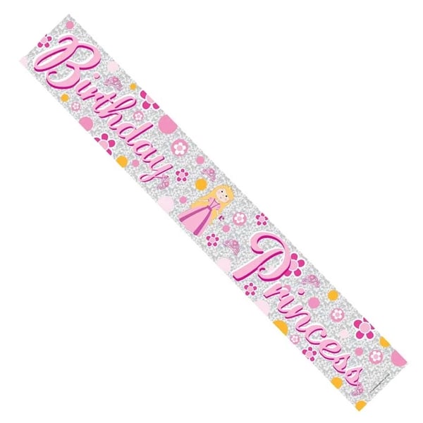 Apac Birthday Princess Foil Holographic Banner
