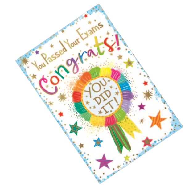 Simon Elvin You Passed Your Exams Congratulations Greetings Card (Pack of 6)