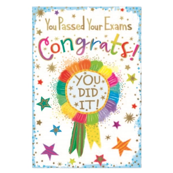Simon Elvin You Passed Your Exams Congratulations Greetings Card (Pack of 6)