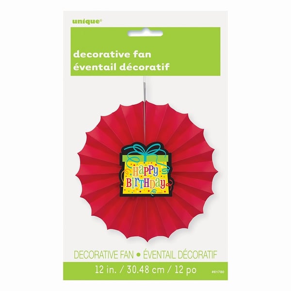 Unique Party Tissue Paper Happy Birthday Fan Decoration