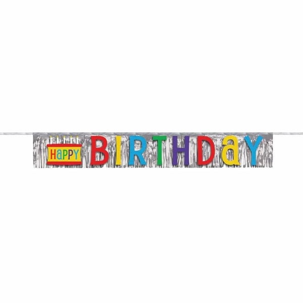 Unique Party Foil Fringe Birthday Banner