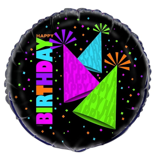 Unique Party Neon Happy Birthday Foil Balloon