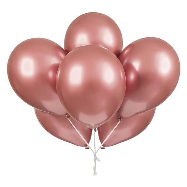 Unique Party Platinum Latex Balloons (Pack of 6)