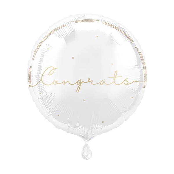 Unique Party Congrats Round Foil Balloon