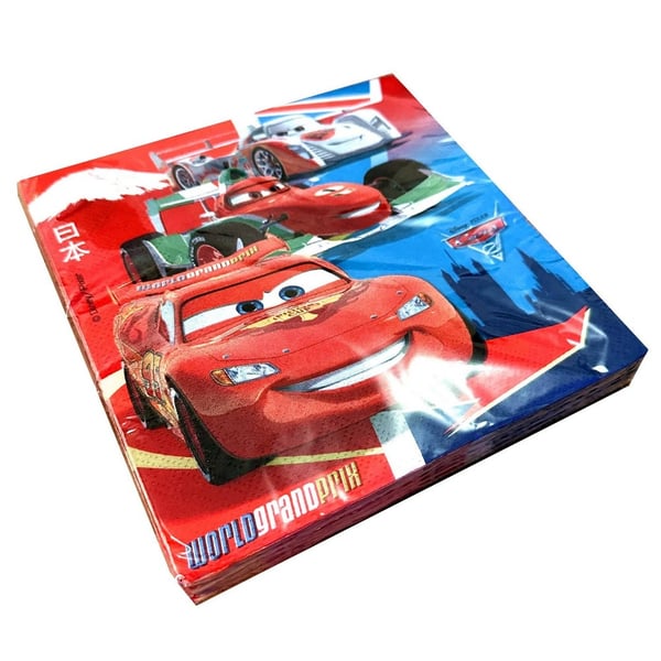 Autot 2 -paperilautaset (20 kpl:n pakkaus)