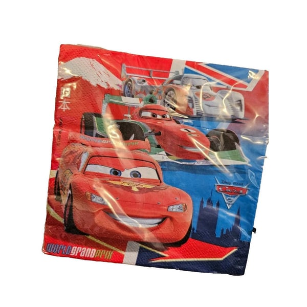 Autot 2 -paperilautaset (20 kpl:n pakkaus)